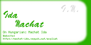 ida machat business card
